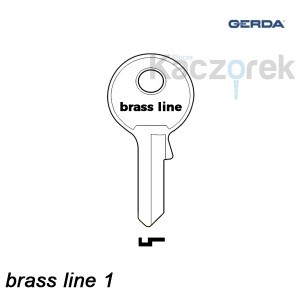 Gerda 001 - klucz surowy - brass line 1 - Z20